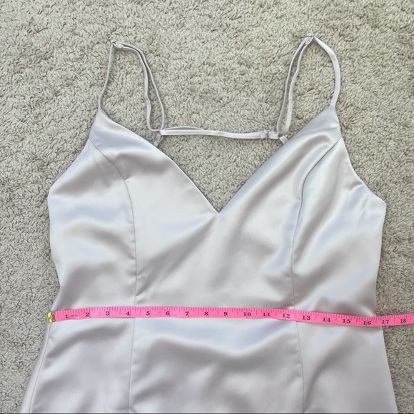 Superdown Nicole Satin Mini Dress in Nude - Picture 11 of 16